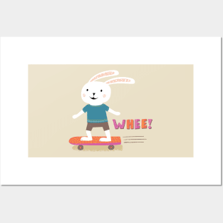 Bunny on a Board Posters and Art